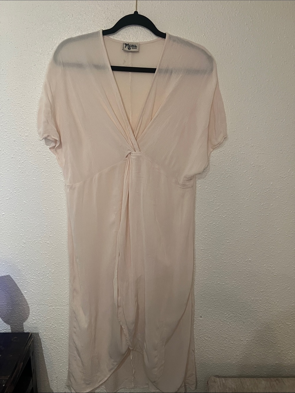 Show Me Your MuMu Blush Knot-Front Lounge Robe
